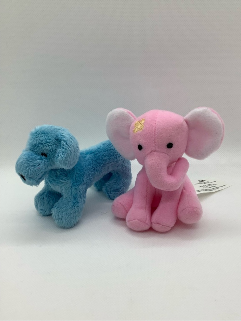 BATTAT Our Generation Plush Mini Blue Dog Pink Elephant 2 Pce Stuffed Animals